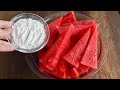 😱 If only watermelon and flour are available, dinner is ready. 😋 extremely practical and easy.💯