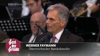 Rede von Werner Faymann, Bundeskanzler | Fest der Freude 2015