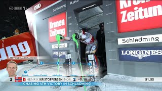 Alpiner Ski-Weltcup | Slalom | Schladming | 1. Platz | Henrik KRISTOFFERSEN | 2. Lauf | 2020