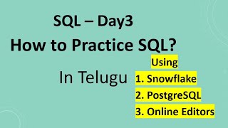 SQL Day 3: How to Practice SQL Queries?