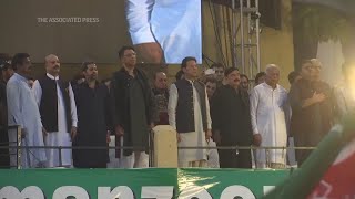 Pakistan's former PM Imran Khan addresses rally