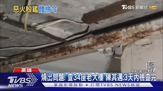 燒出問題! 查34座老大樓 陳其邁:3天內檢查完｜TVBS新聞