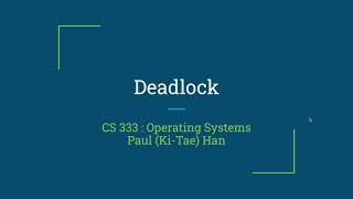 Deadlocks in multi-threading