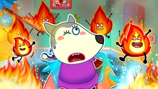 Oh Noo, Mommy Wolf! The House is Burning! - Series About Mommy Wolf Family | Cartoons for Kids