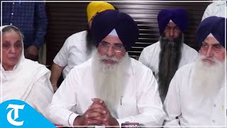 SGPC officials brief the media on the shooting incident at a Patiala Gurudwara