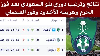 ترتيب دوري يلو السعودي بعد فوز الحزم اليوم نتائج دوري يلو السعودي اليوم