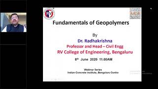 Webinar on Geopolymer Concrete by Dr. Radhakrishna