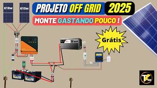 ☀️🔋🏠O kit Off GRID DE 2025 Esse é RACIONAL