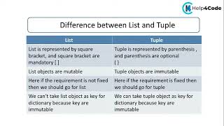 #22 difference between list and tuple| Python Tutorial | #differencelistandtuple #list #tuple