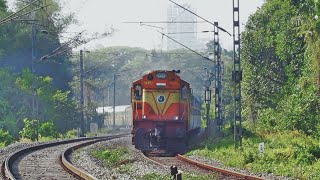 Lokmanya Tilak Kochuveli Garib Rath Express negotiates Ernakulam D cabin S curve