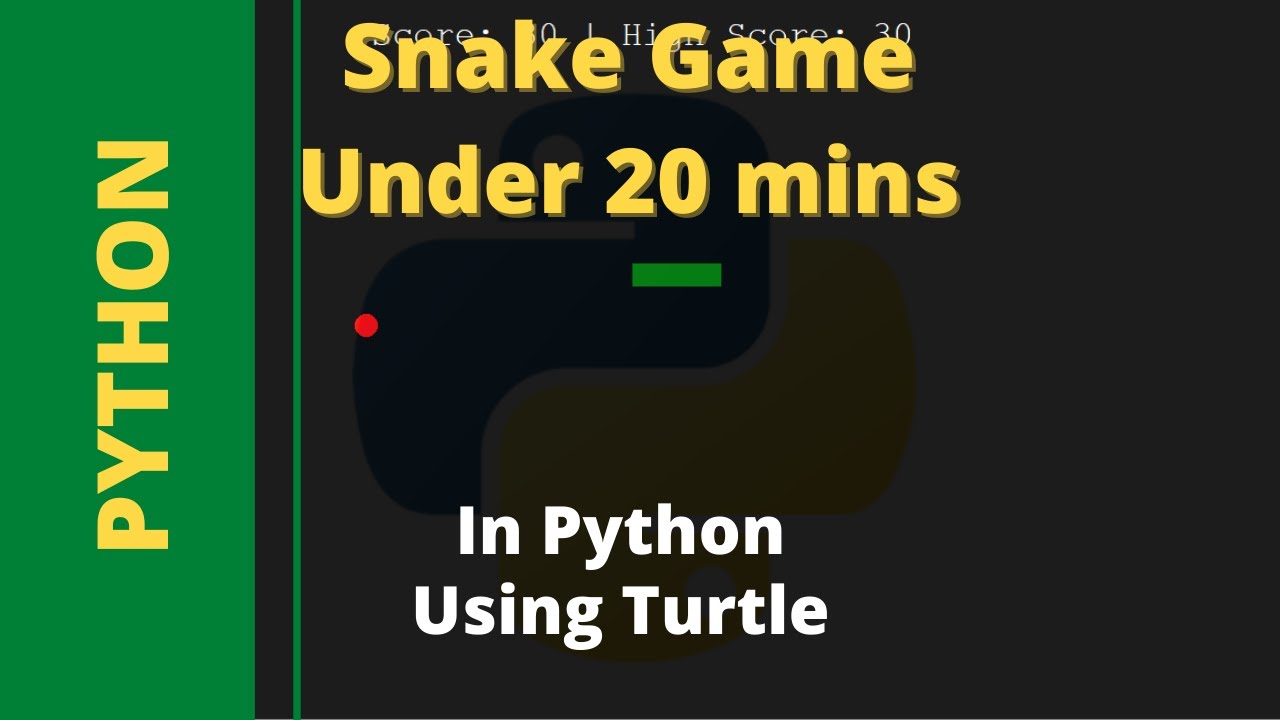 How To Make A Snake Game In Python | Step By Step | Using Turtle - YouTube