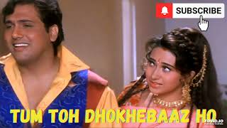 Tum Toh Dhokhebaaz Ho 💘saajan chale sasural 🎶 Alka Y/Kumar S/Govinda/Karishma K #90slover #hindisong