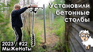 #22/2023 / Забор из бетонных столбов / Начало / МыЖеНаТы