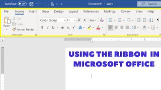 What is the Ribbon in Microsoft Word | HOW to find the Ribbon Bar and use it