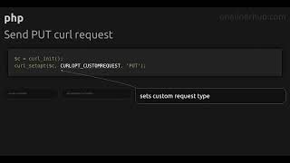 Send PUT curl request
