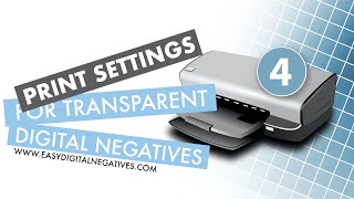 Easy Digital Negatives - Printer settings - digital negatives for alternative processes (official)