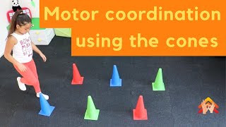 Motor coordination activities for kids (Cones)