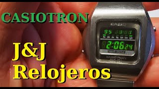 CASIOTRON VINTAGE  ,Casio Vintage Digital Watch Casiotron Full Titanium 1670 Trn-110t En Español.