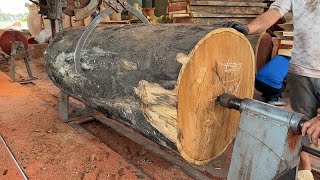 Amazing Skills On Extreme Biggest Wood Lathe - Woodturning Giant Log with Extremely Magic Wood Grain