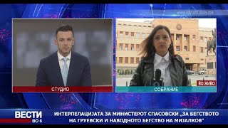 ВМРО-ДПМНЕ ја напушти седницата за интерпелација на министерот Спасовски