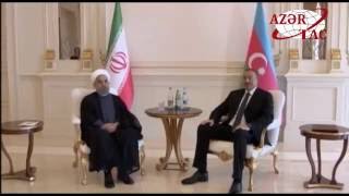 Azerbaijani President Ilham Aliyev and Iranian President Hassan Rouhani held one-on-one meeting