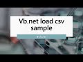 Vb.net load csv file sample