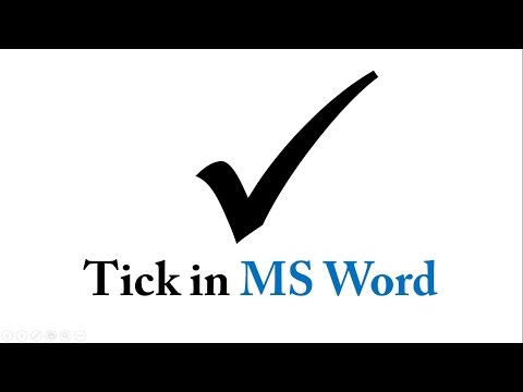 How to bring the Tick Symbol or Check Mark in MS Word ✓ How to bring the Tick Symbol or Check Mark in MS Word ✓