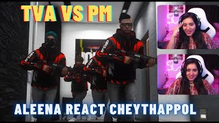 ALEENA Reacting TVA VS PM 😱🔥Gang War Video @cupcakegamingyt  #tva #gta5rp