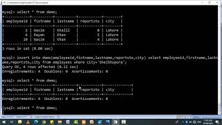 SQL- INSERT INTO SELECT