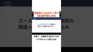 偏差値40台から1年で国立医学部合格（２浪・女性）③〜入塾前の誤った思い込み