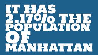 How does the population of Long Beach, NY compare to Manhattan?