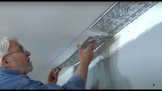 Tin Ceilings Alternative - How To Install Faux Tin Ceiling Tiles Step by Step by Ron Hazelton