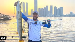 Spot Where Dubai People Go For Barracuda Hunting | Lure Casting in Dubai Canal (മലയാളം)