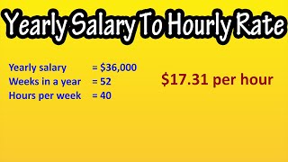 How To Calculate Hourly Pay Rate From Salary - Formula For Salary To Hourly Pay Rate