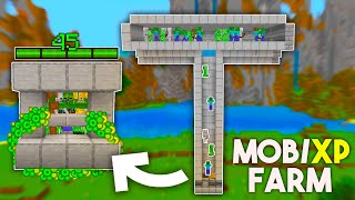 Easiest Mob XP Farm For Minecraft Bedrock 1.20! (No Spawner)