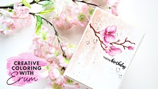 Creative Coloring with Erum: No-Line Watercoloring on Dotted Blooms