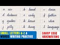 cursive handwriting alphabet | a-z small letters | cursive handwriting practice | Sharp Edge Writing