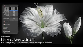 Blender addon：Flower Growth2.0（Hibiscus）Introduction/Usage Tutorial/Case Study Tutorial