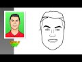 how to draw cristiano ronaldo draw cr7