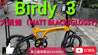 #Birdy3  YouTube Birdy3 Standard Birdy  2024 臺灣車展新Birdy3 Standard 9速 （MATT BLACK/GLOSSY（黃+黑）bike