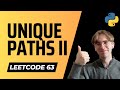 63. Unique Paths II - Leetcode Python Solution