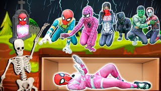 TEAM SPIDER-MAN VS Bad Guy JOKER|| Spider-Man really come back & turned into a ghost?(Funny Action )