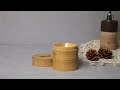 Sandalwood Scented Candle with Bamboo Holder for Men Fitness Relaxation