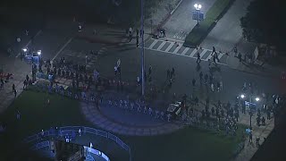 Police arrive on UCLA campus after clashes break out