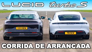 Lucid Air vs Porsche Taycan Turbo S: CORRIDA DE ARRANCADA