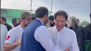 Imran Khan Arrives at Jalsa in Faisalabad