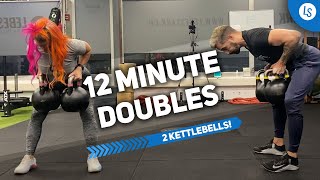 Kettlebell Workout - 12 Minutes Doubles To Burn Fat & Get Lean
