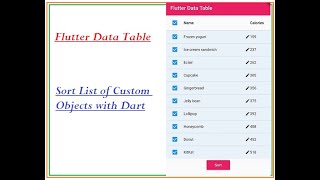 Flutter Data table - How to sort List of custom Objects