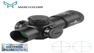 MARCH HT 3X28IR Tactical Rifle Scope Red Dot Airsoft Riflescope Outdoor Sport Review