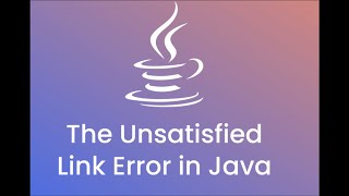 The unsatisfied link error in java